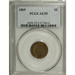 1869 1C AU55 PCGS. PCGS Population (31/155). NGC C