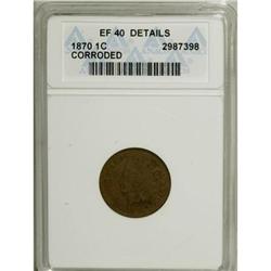 1870 1C --Corroded--ANACS. XF40 Details. NGC Census