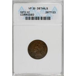 1872 1C --Corroded--ANACS. VF20 Details. NGC Census