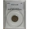 Image 3 : 1872 1C AU58 PCGS. PCGS Population (35/77). NGC Ce