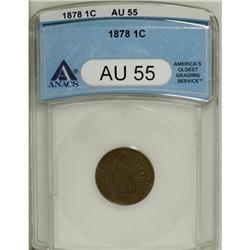 1878 1C AU55 ANACS. NGC Census: (5/130). PCGS Popu