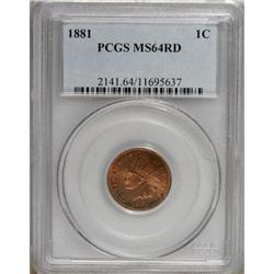 1881 1C MS64 Red PCGS. PCGS Population (77/91). NG