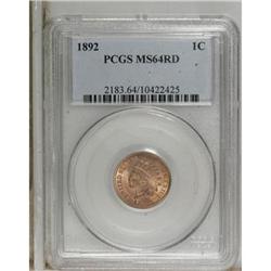 1892 1C MS64 Red PCGS. PCGS Population (98/64). NG