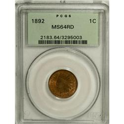 1892 1C MS64 Red PCGS. PCGS Population (98/64). NG