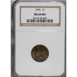 1894 1C MS64 Brown NGC. NGC Census: (60/31). PCGS