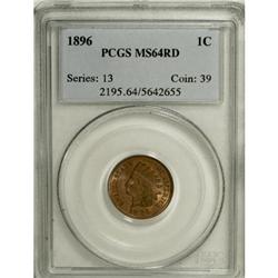 1896 1C MS64 Red PCGS. PCGS Population (137/58). N