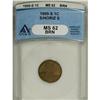 Image 1 : 1909-S 1C S Over Horizontal S MS62 Red ANACS. NGC Cens