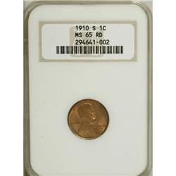 1910-S 1C MS65 Red NGC. NGC Census: (116/38). PCGS