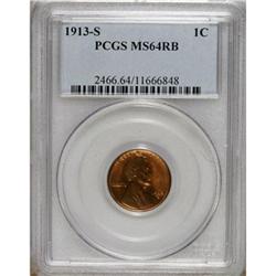 1913-S 1C MS64 Red and Brown PCGS. PCGS Population