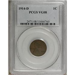 1914-D 1C VG8 PCGS. PCGS Population (136/1914). NG