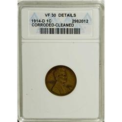 1914-D 1C --Cleaned, Corroded--ANACS. VF30 Details.