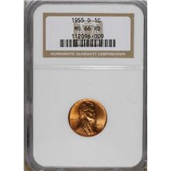 1955-D 1C MS66 Red NGC. NGC Census: (1555/62). PCG