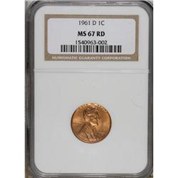 1961-D 1C MS67 Red NGC. NGC Census: (43/0). PCGS P