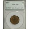 Image 1 : 1864 2C Large Motto MS63 Red and Brown PCGS. PCGS