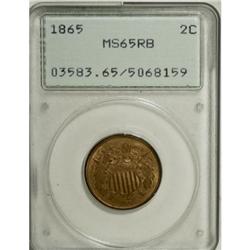 1865 2C MS65 Red and Brown PCGS. PCGS Population (