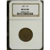 Image 1 : 1871 2C MS63 Brown NGC. NGC Census: (40/91). PCGS