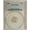 Image 1 : 1851 3CS MS61 PCGS. PCGS Population (17/960). NGC