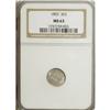Image 1 : 1853 3CS MS63 NGC. NGC Census: (114/314). PCGS Pop