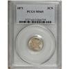 Image 1 : 1871 3CN MS65 PCGS. PCGS Population (32/21). NGC C