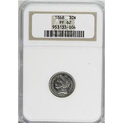 1868 3CN PR62 NGC. NGC Census: (4/164). PCGS Popul
