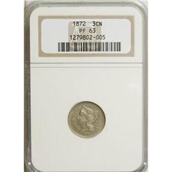 1872 3CN PR63 NGC. NGC Census: (25/283). PCGS Popu