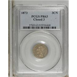 1873 3CN Closed 3 PR63 PCGS. PCGS Population (95/3