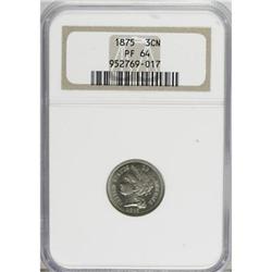 1875 3CN PR64 NGC. NGC Census: (105/74). PCGS Popu