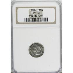 1880 3CN PR64 NGC. NGC Census: (170/567). PCGS Pop