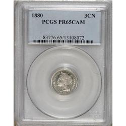 1880 3CN PR65 Cameo PCGS. PCGS Population (17/27).