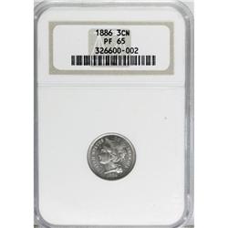 1886 3CN PR65 NGC. NGC Census: (312/210). PCGS Pop