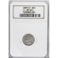 1887/6 3CN PR64 NGC. NGC Census: (102/216). PCGS P