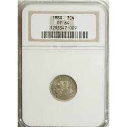 1888 3CN PR64 NGC. NGC Census: (210/519). PCGS Pop