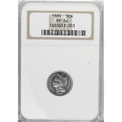 1889 3CN PR64 NGC. NGC Census: (209/603). PCGS Pop