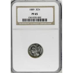 1889 3CN PR65 NGC. NGC Census: (356/245). PCGS Pop