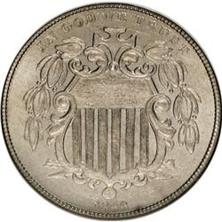 1866 5C Rays MS63 NGC. NGC Census: (237/661). PCGS