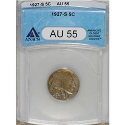 1927-S 5C AU55 ANACS. NGC Census: (16/342). PCGS P