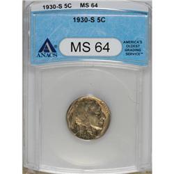 1930-S 5C MS64 ANACS. NGC Census: (227/175). PCGS