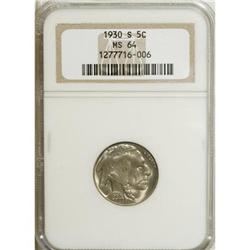 1930-S 5C MS64 NGC. NGC Census: (228/177). PCGS Po