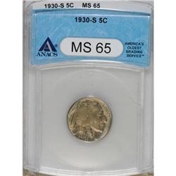 1930-S 5C MS65 ANACS. NGC Census: (152/23). PCGS P