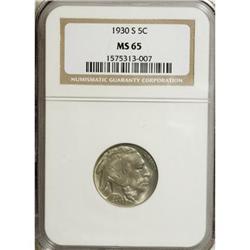 1930-S 5C MS65 NGC. NGC Census: (154/23). PCGS Pop