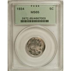 1934 5C MS65 PCGS. PCGS Population (440/160). NGC