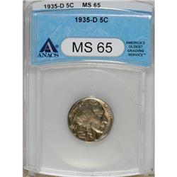 1935-D 5C MS65 ANACS. NGC Census: (253/37). PCGS P