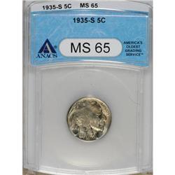 1935-S 5C MS65 ANACS. NGC Census: (401/131). PCGS