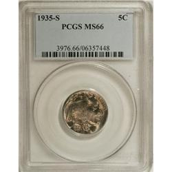 1935-S 5C MS66 PCGS. PCGS Population (321/27). NGC