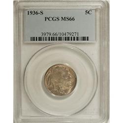 1936-S 5C MS66 PCGS. PCGS Population (527/54). NGC