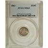 Image 3 : 1861 H10C MS63 PCGS. PCGS Population (72/147). NGC Cen