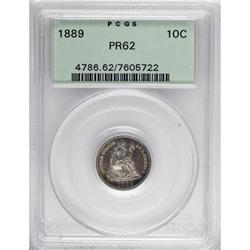 1889 10C PR62 PCGS. PCGS Population (17/110). NGC