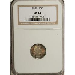 1897 10C MS64 NGC. NGC Census: (100/72). PCGS Popu