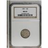 1901 10C MS63 NGC. NGC Census: (48/103). PCGS Popu