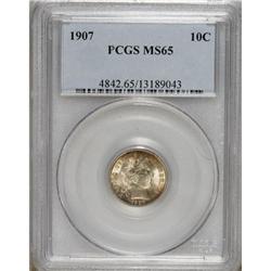 1907 10C MS65 PCGS. PCGS Population (34/16). NGC C